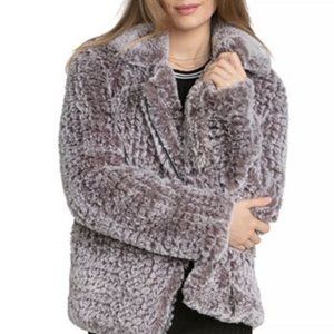 Designer Coat Faux Fur Gray Luxury Avec Les Filles